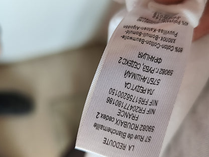 🤍 Haut Blanc Anne Weyburn –  Dentelle & Finitions Bohèmes - Taille 38/40