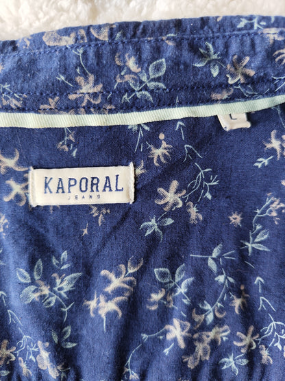 Chemise homme Kaporal bleu marine imprimé floral - Taille L