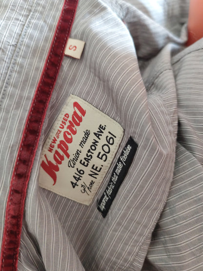 Chemise homme Kaporal grise rayée – 100% coton – Taille S