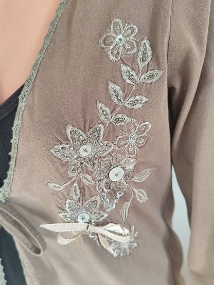 Veste CELAYA brodée et perlée – Élégance et raffinement - Taille 38/40