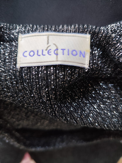 Haut fluide col bateau lurex argenté  - Taille 36/38