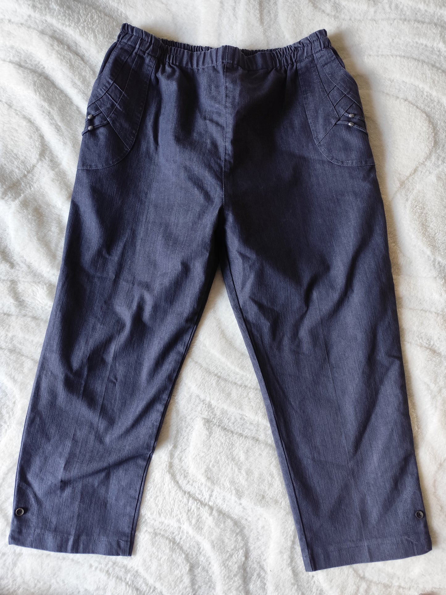 Pantalon jean fluide bleu foncé - Taille 44/46