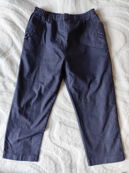 Pantalon jean fluide bleu foncé - Taille 44/46