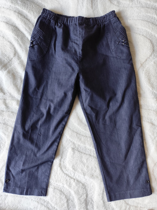 Pantalon jean fluide bleu foncé - Taille 44/46