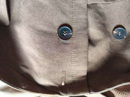 Veste cintrée longue style redingote chocolat – Taille S