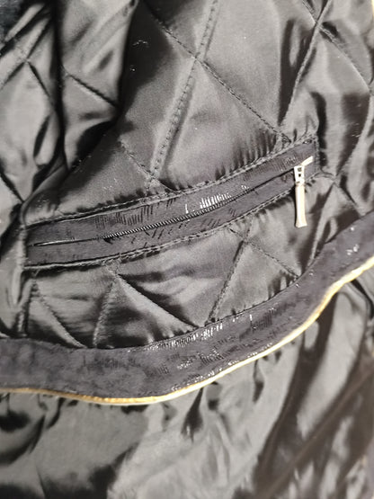 Manteau noir texturé brillant – C. Missaro – Taille 46