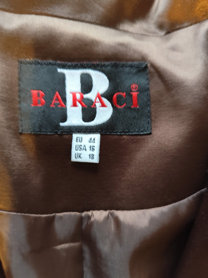 Veste blazer marron satiné Baraci – Taille 40/42