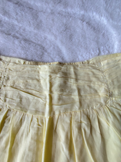 Jupe courte jaune pastel – Cache Cache – T. 36