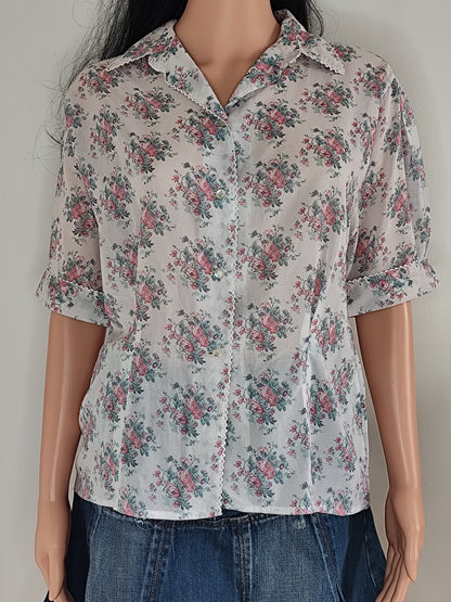 👚 Chemisier fluide à fleurs 1-2-3 – Taille 40/42 🌸