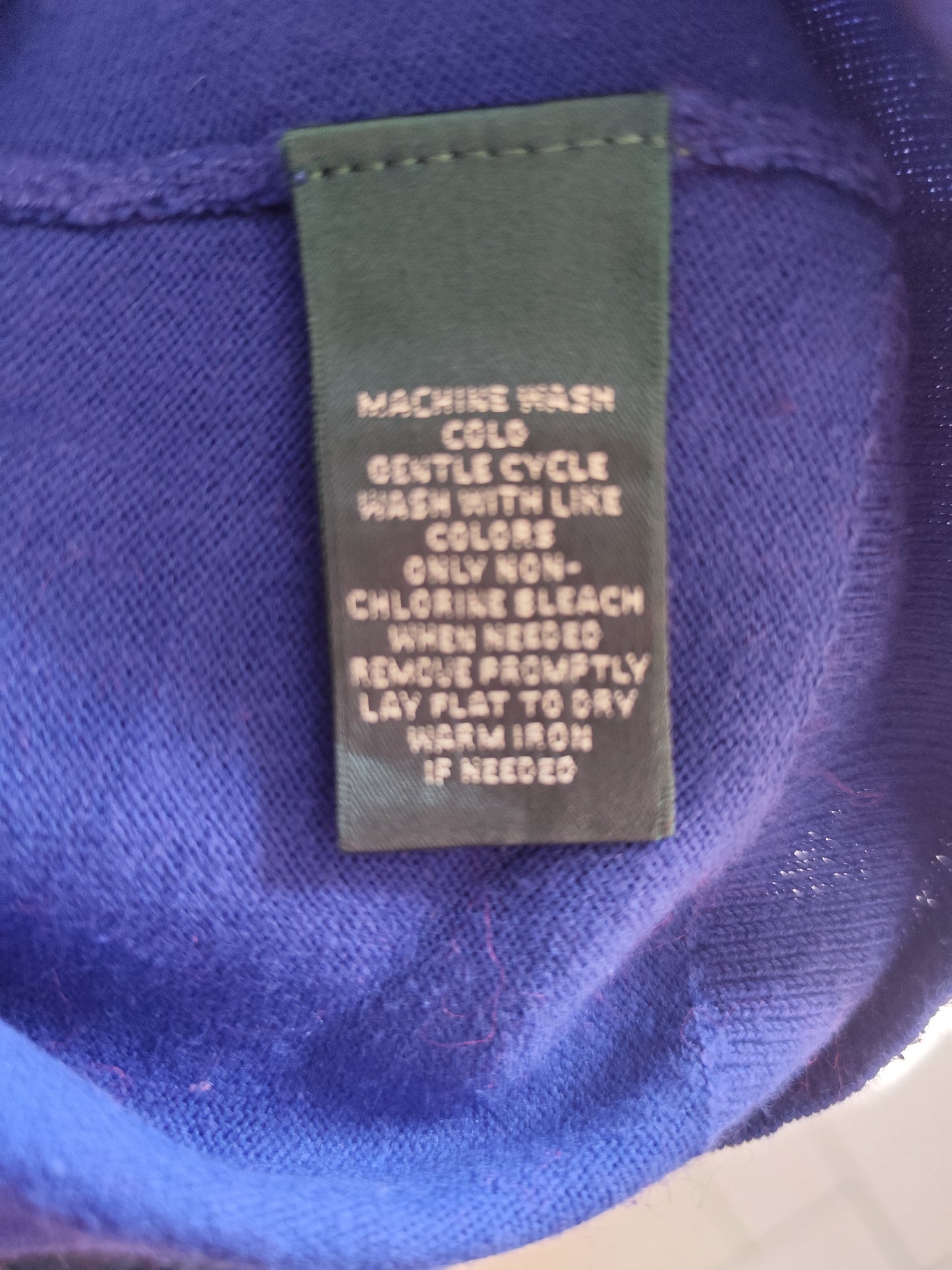 Pull bleu électrique à zip épaule Lauren Ralph Lauren -Taille 38