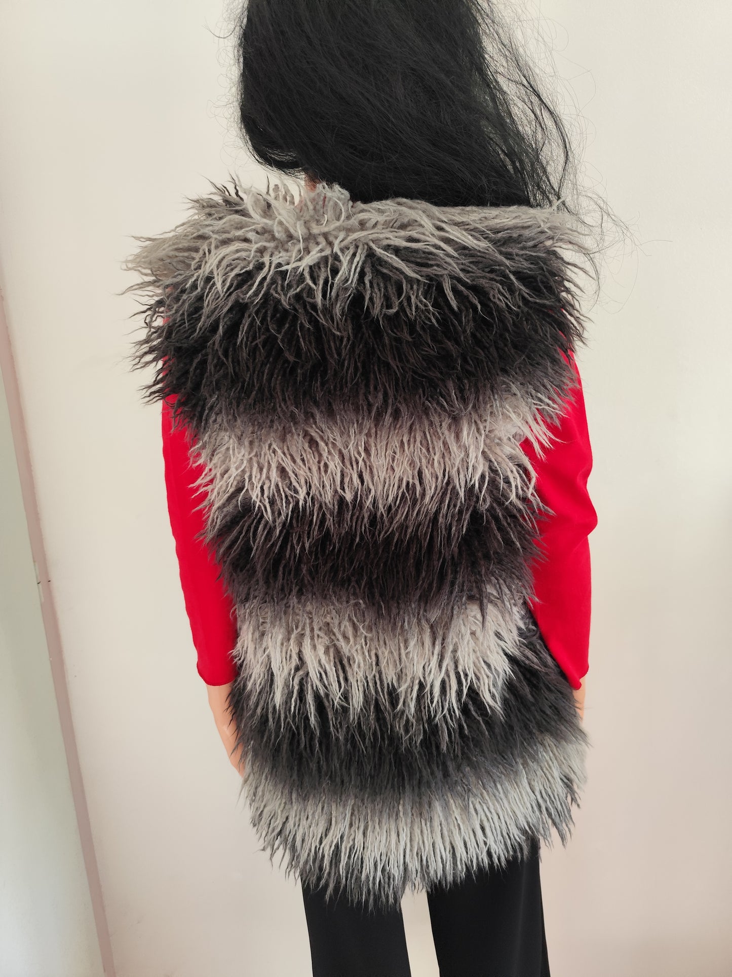 Veste sans manches en fausse fourrure - marque CKS - Taille 38