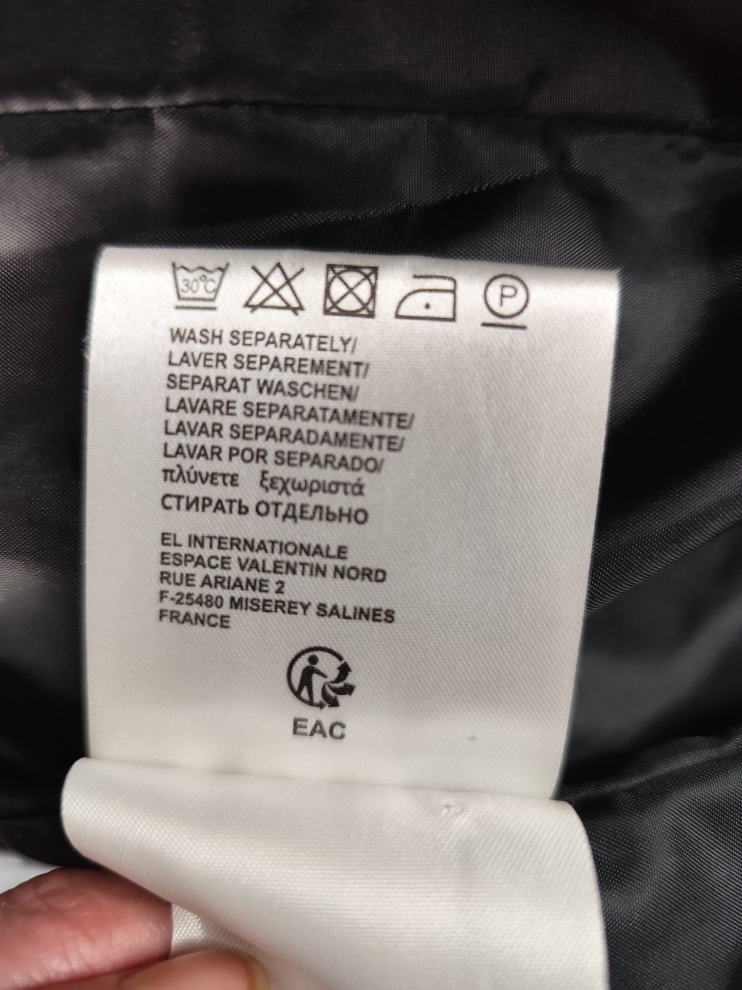 Doudoune imprimée noir & gris – Fashion Concept – Taille 42