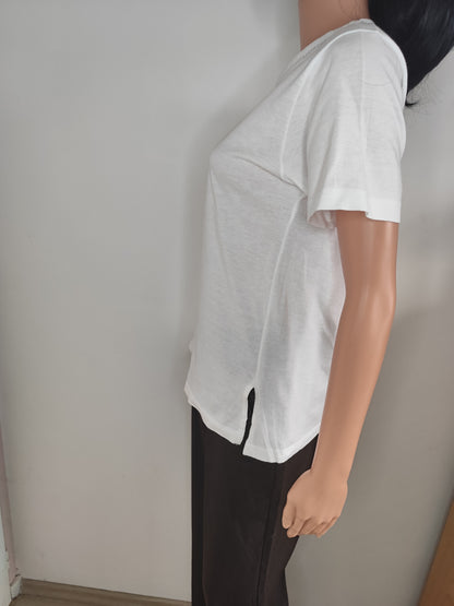 T-shirt Blanc Daxon – Élégance Minimaliste et Confort Absolu - Taille 38/40