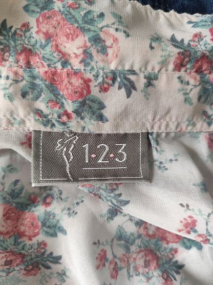 👚 Chemisier fluide à fleurs 1-2-3 – Taille 40/42 🌸