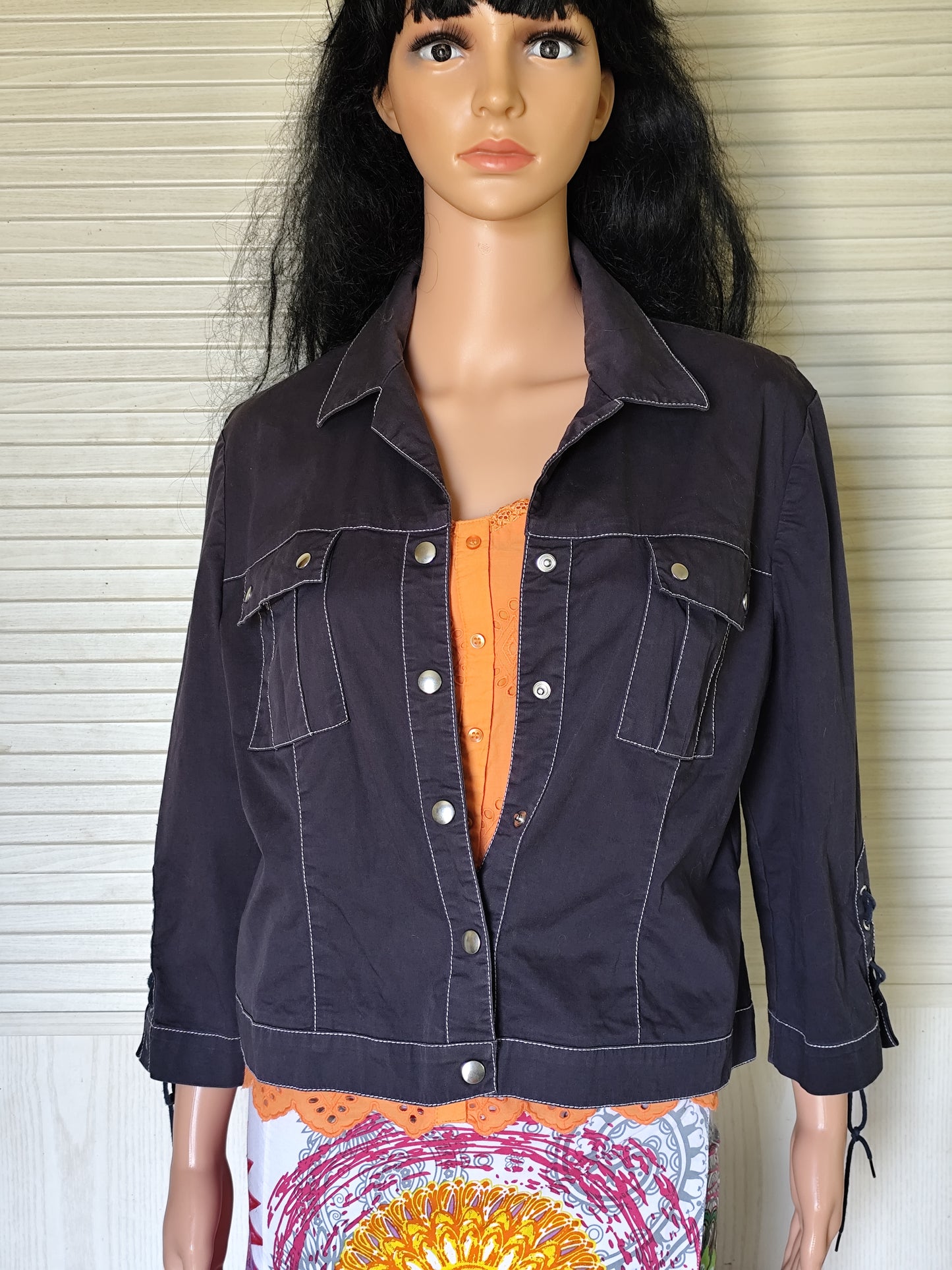 Veste courte cintrée Alain Manoukian bleu marine - Taille 42