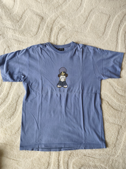 T-shirt vintage Spirit bleu cartoon – Taille M (oversize)