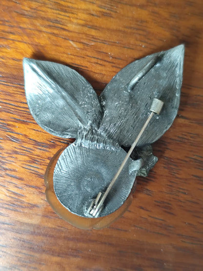 Broche fleur vintage – double usage broche / pendentif