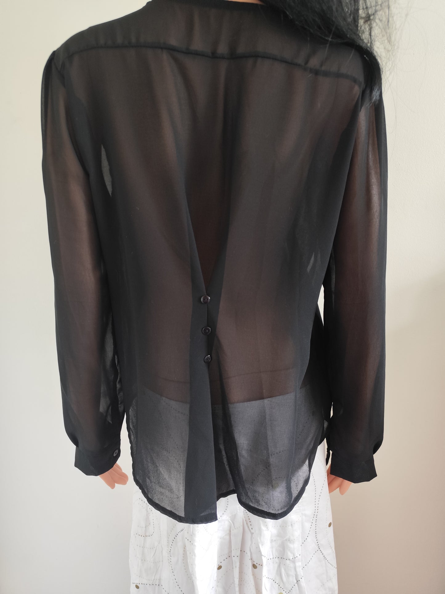 Blouse noire transparente – T. 40/42