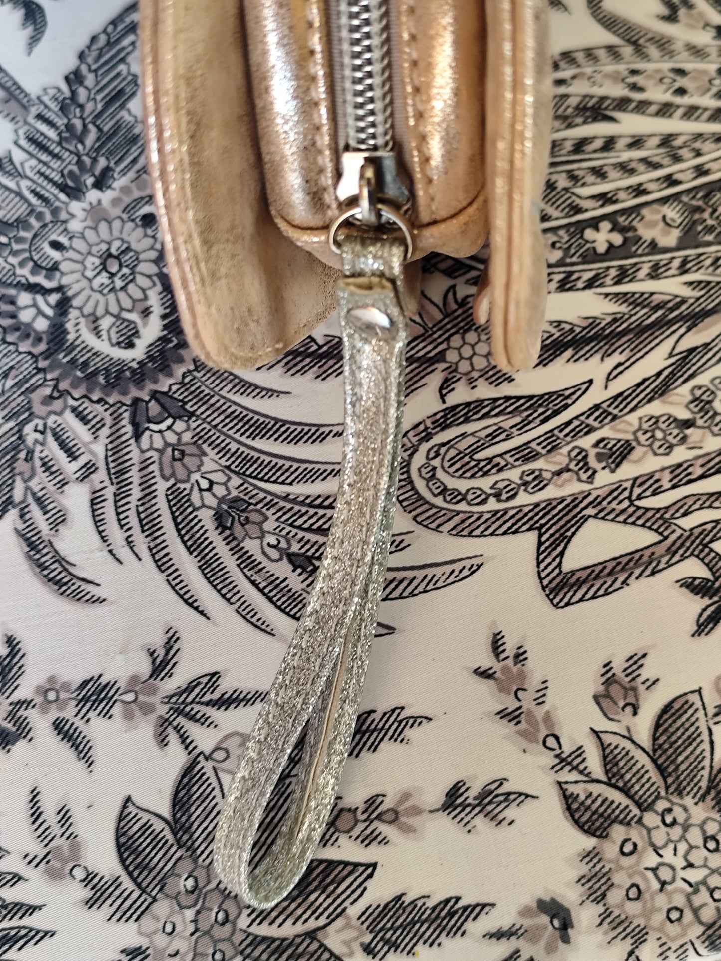 Petite pochette "Coquillage" Etam - Rose gold irisé