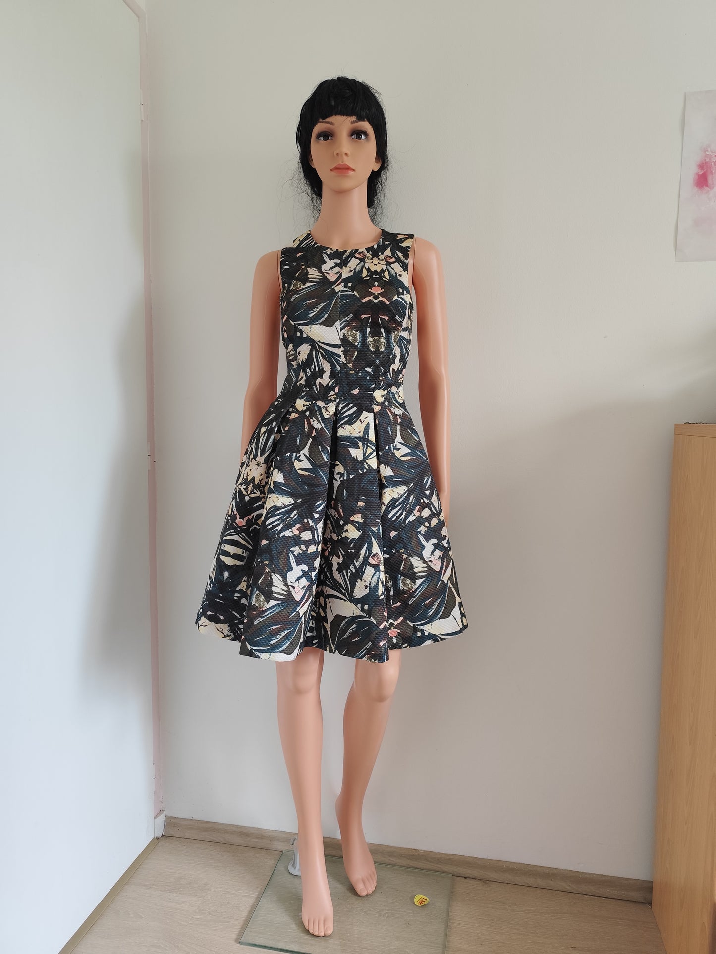 🖤 Robe imprimée fleuri H&M structurée - Taille 36/38