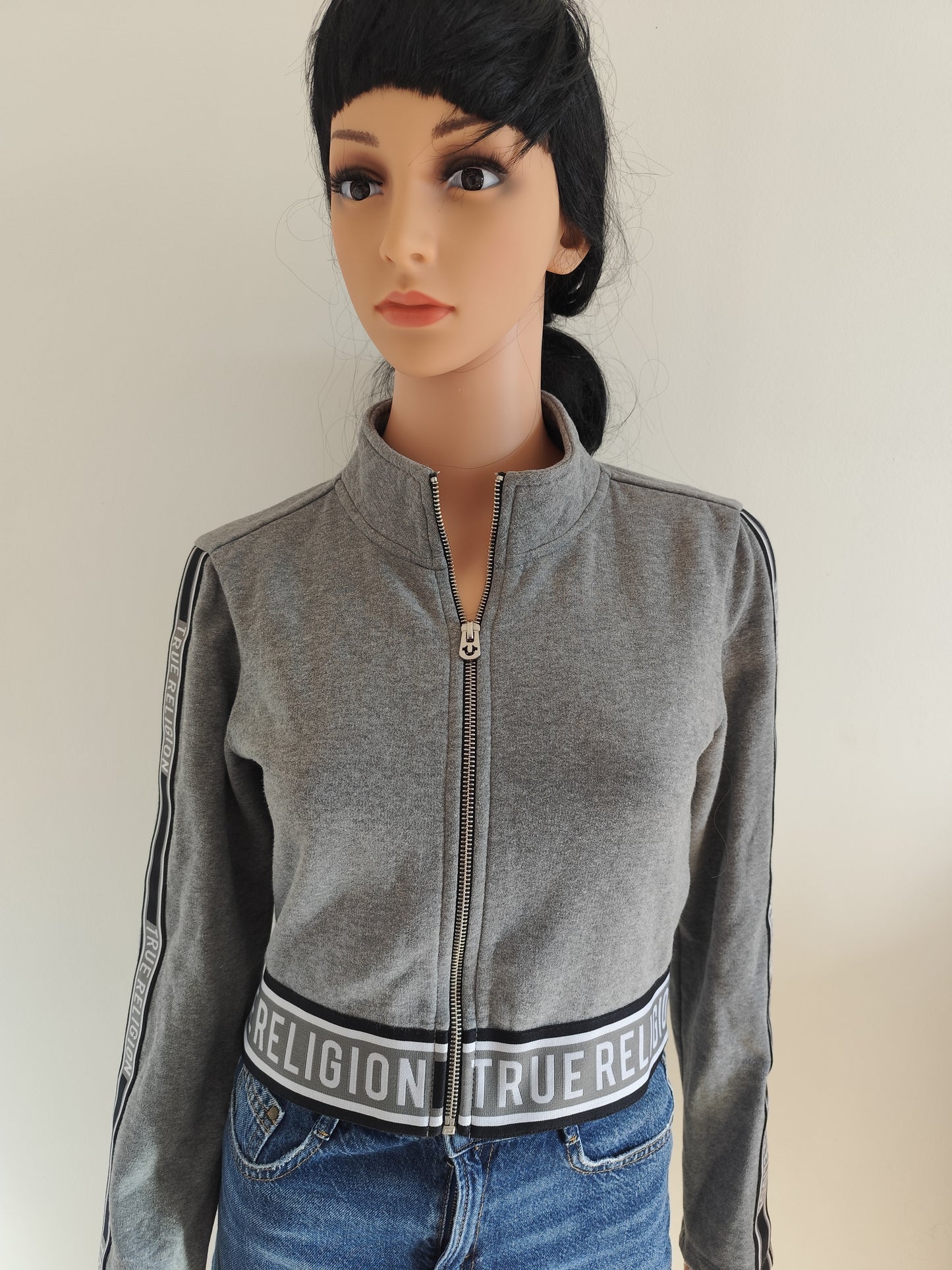 Sweat court zippé True Religion – Iconique & Tendance - Taille 38/M