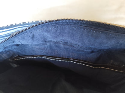 Sac Cabas Rayé en Toile – Noir & Blanc – Style Casual Chic