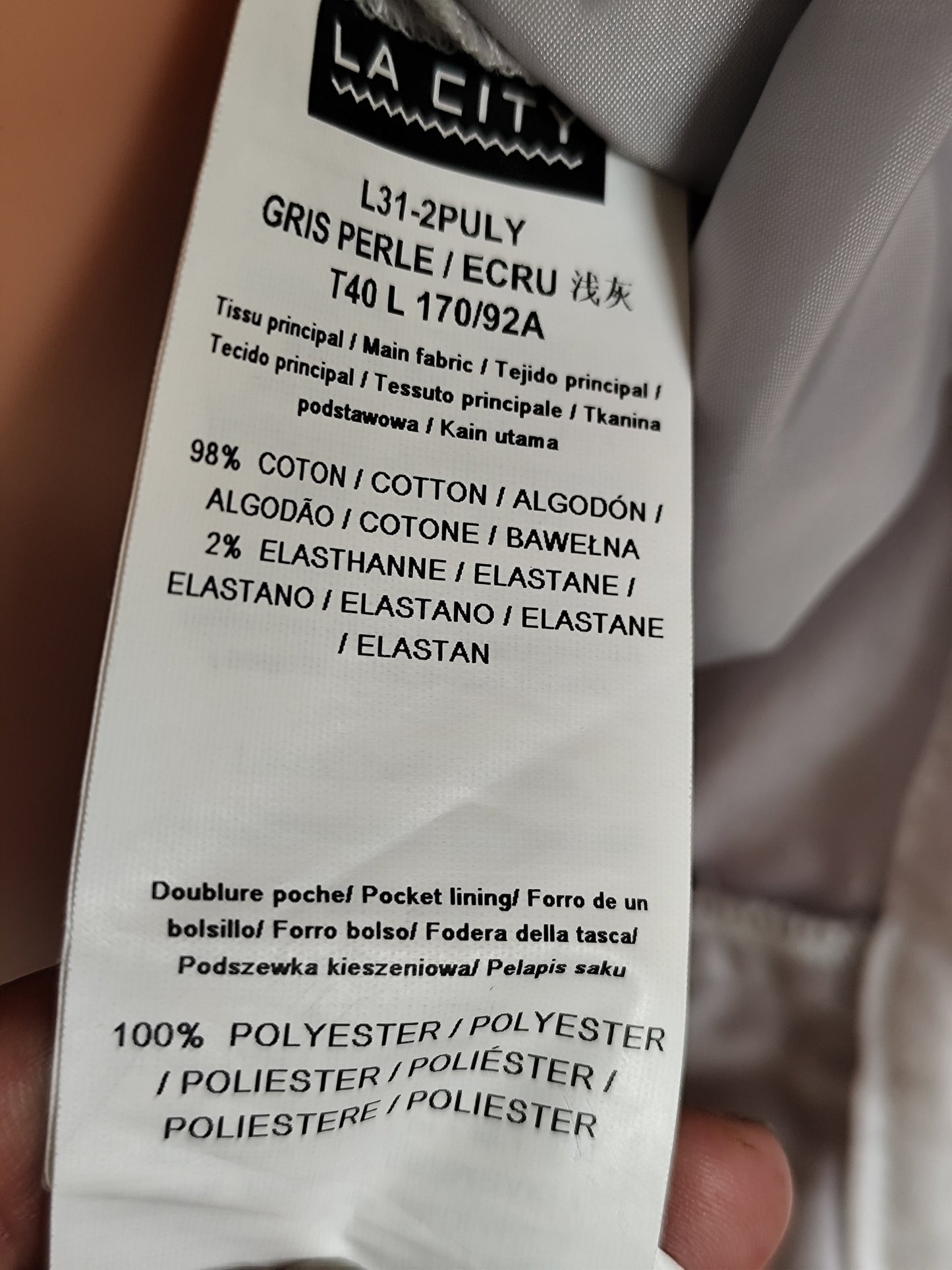 🤍 Pantalon Blanc La City – Élégance et Confort - Taille 40