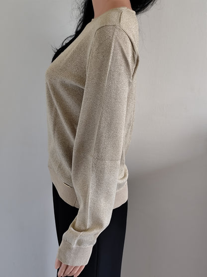 Pull beige scintillant doré - Vila Joy – Taille 36/38