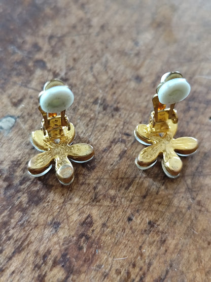 Boucle d'oreilles à clip fleur