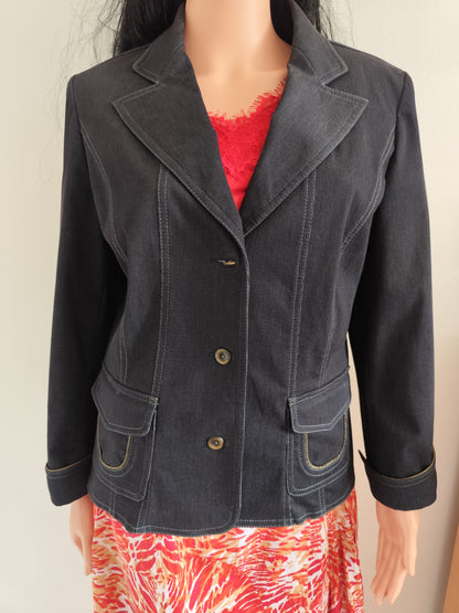 Blazer en denim noir – Christine Laure – T. 40