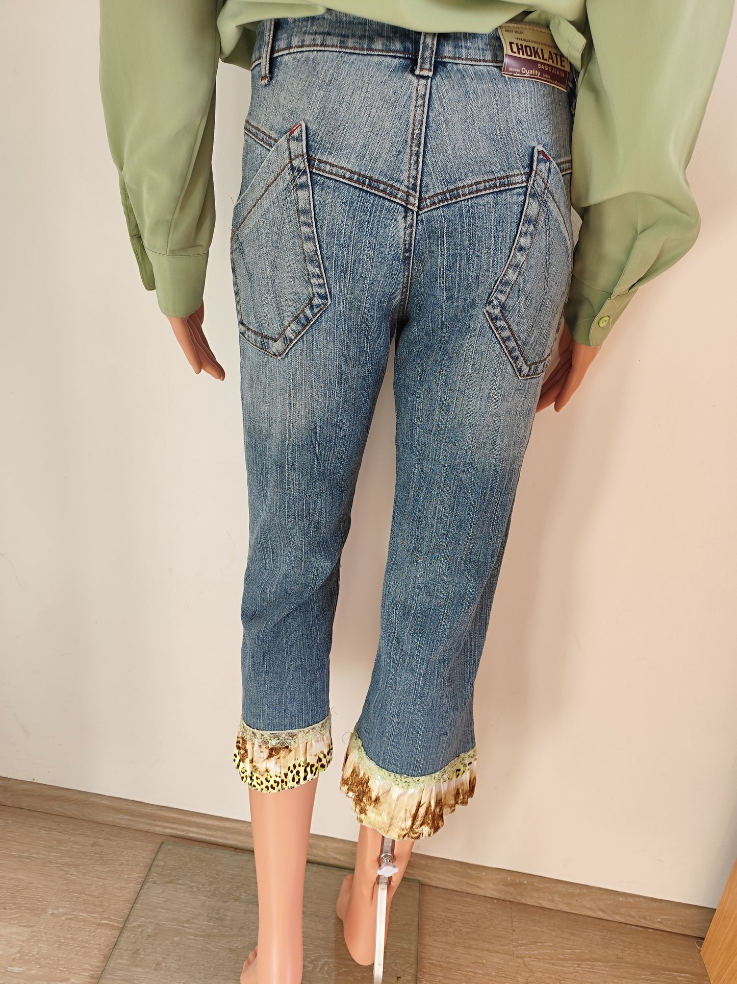 👖 Pantacourt en jean Choklate Paris – Taille 36/38 👖