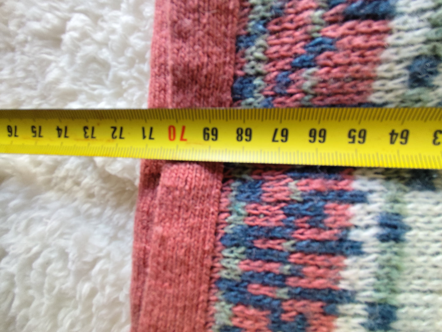 Veste Jacquard vintage à capuche – laine mélangée – T. 46/48