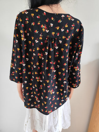 Blouse fluide à fleurs Christine Laure – taille 40/42
