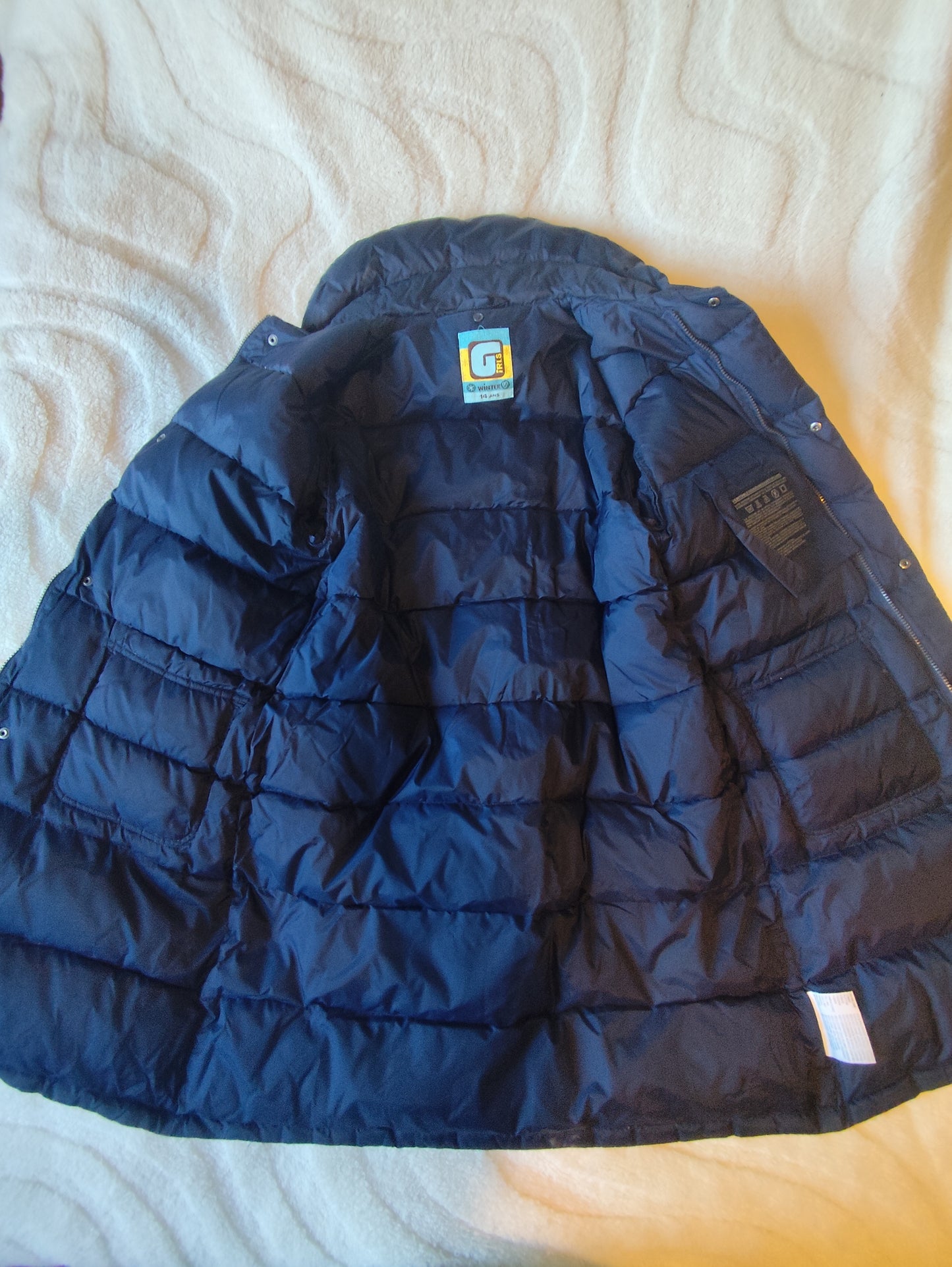 Doudoune longue bleu marine – Du Pareil Au Même - Taille 36/38