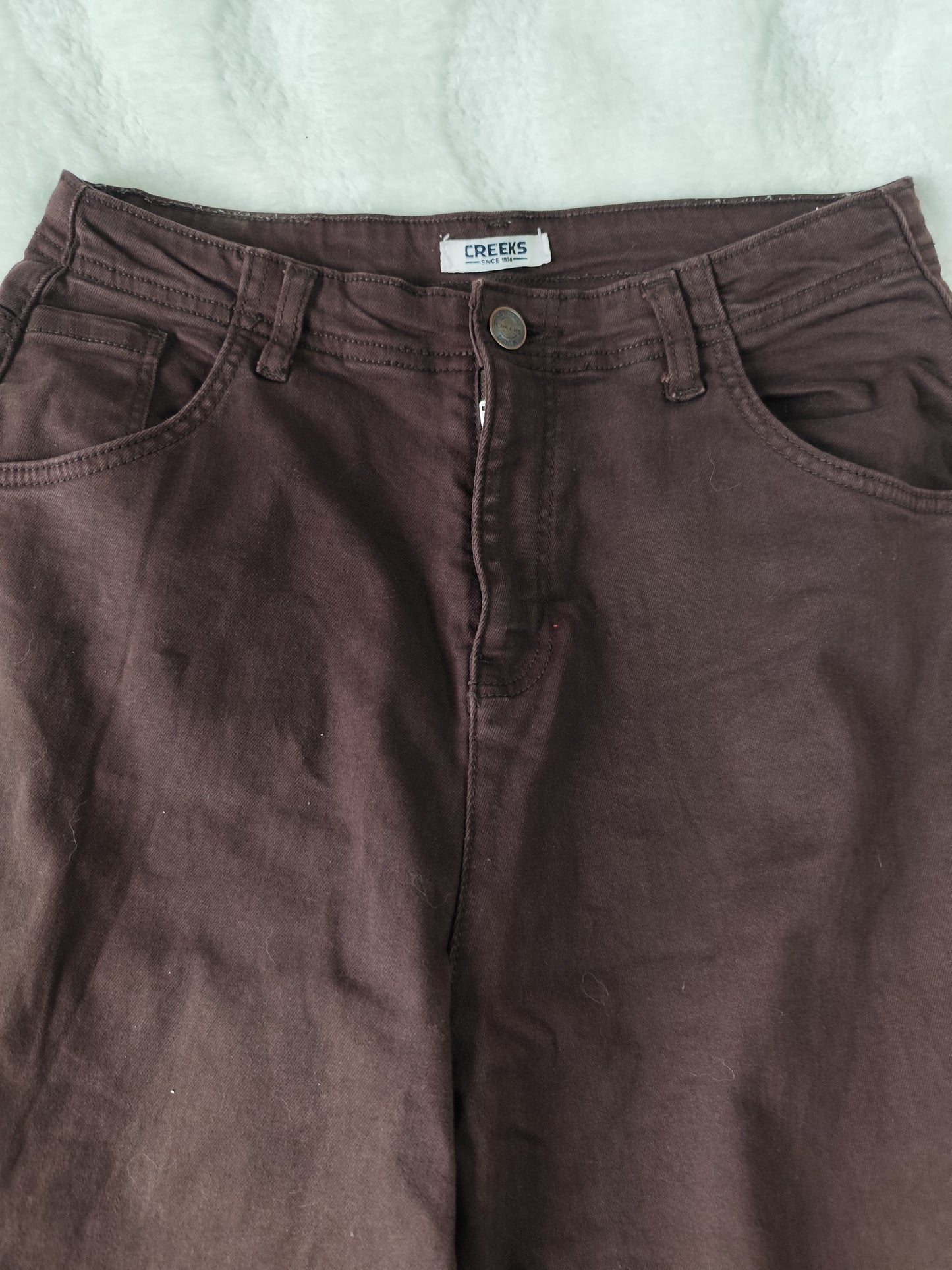 Jean Creeks Y2K – Coupe Extra Large & Longue – Chocolat Vintage  - Taille 40