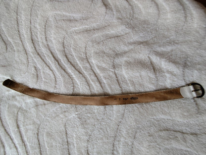 Ceinture cuir véritable blanche – 85 cm