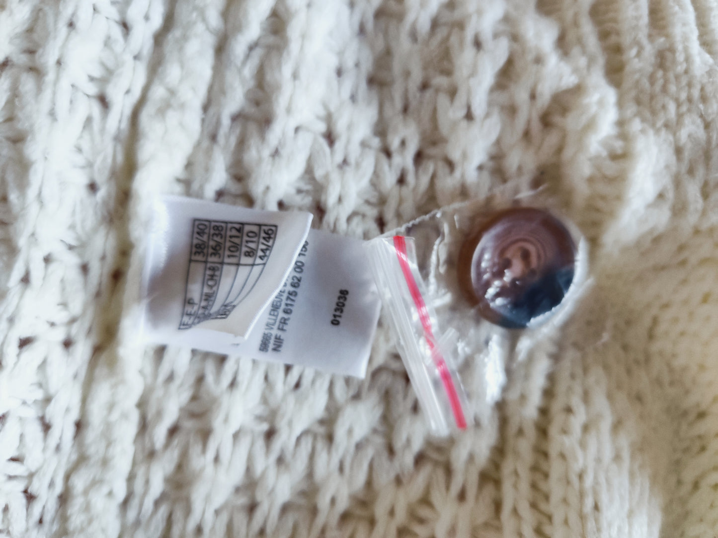 🤍 Cardigan écru ajouré en coton - La Redoute  - Taomme 38/40 🤍