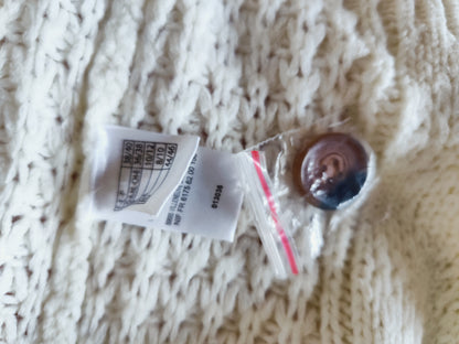 🤍 Cardigan écru ajouré en coton - La Redoute  - Taomme 38/40 🤍