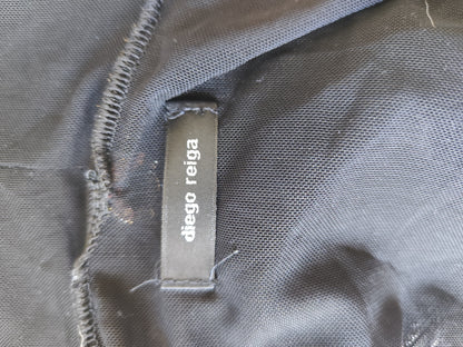 Top transparent noir à col montant Diego Reiga – T.38