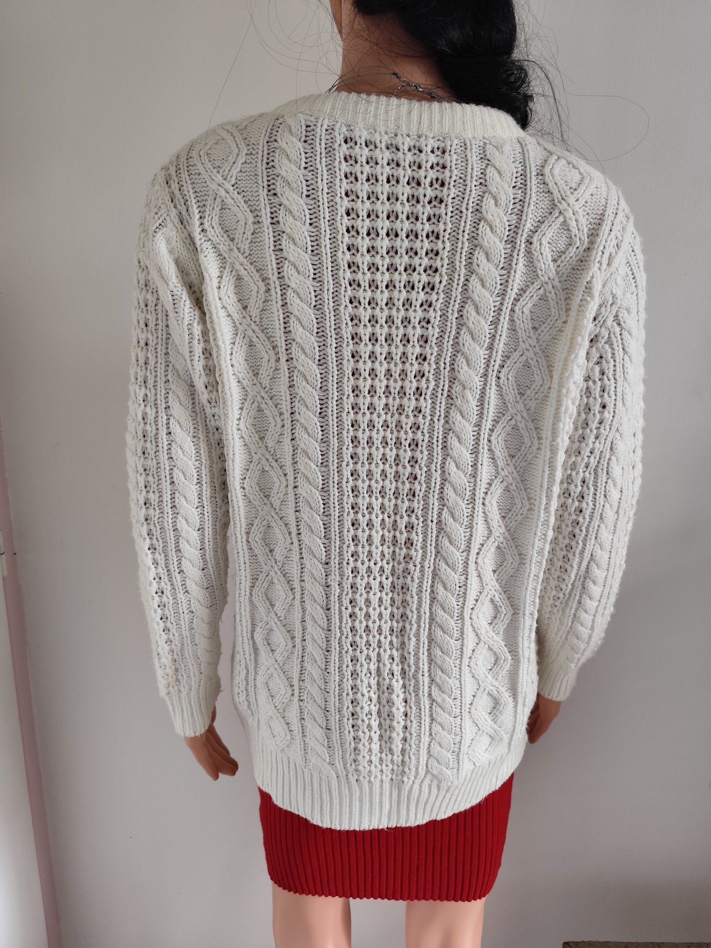 🤍 Cardigan écru ajouré en coton - La Redoute  - Taomme 38/40 🤍
