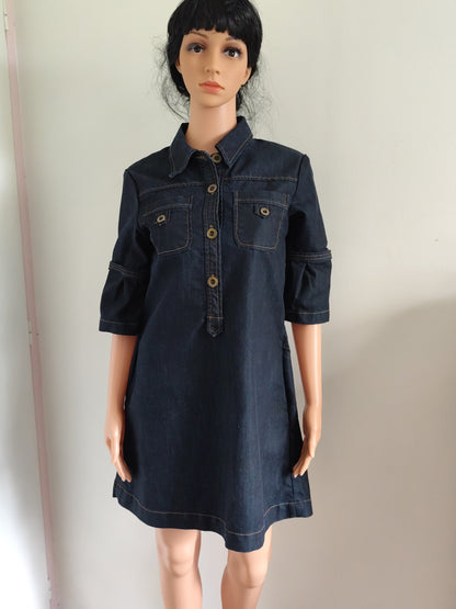 Robe chemise en jean Tamma Jeans – style worker féminin - Taille 40/42