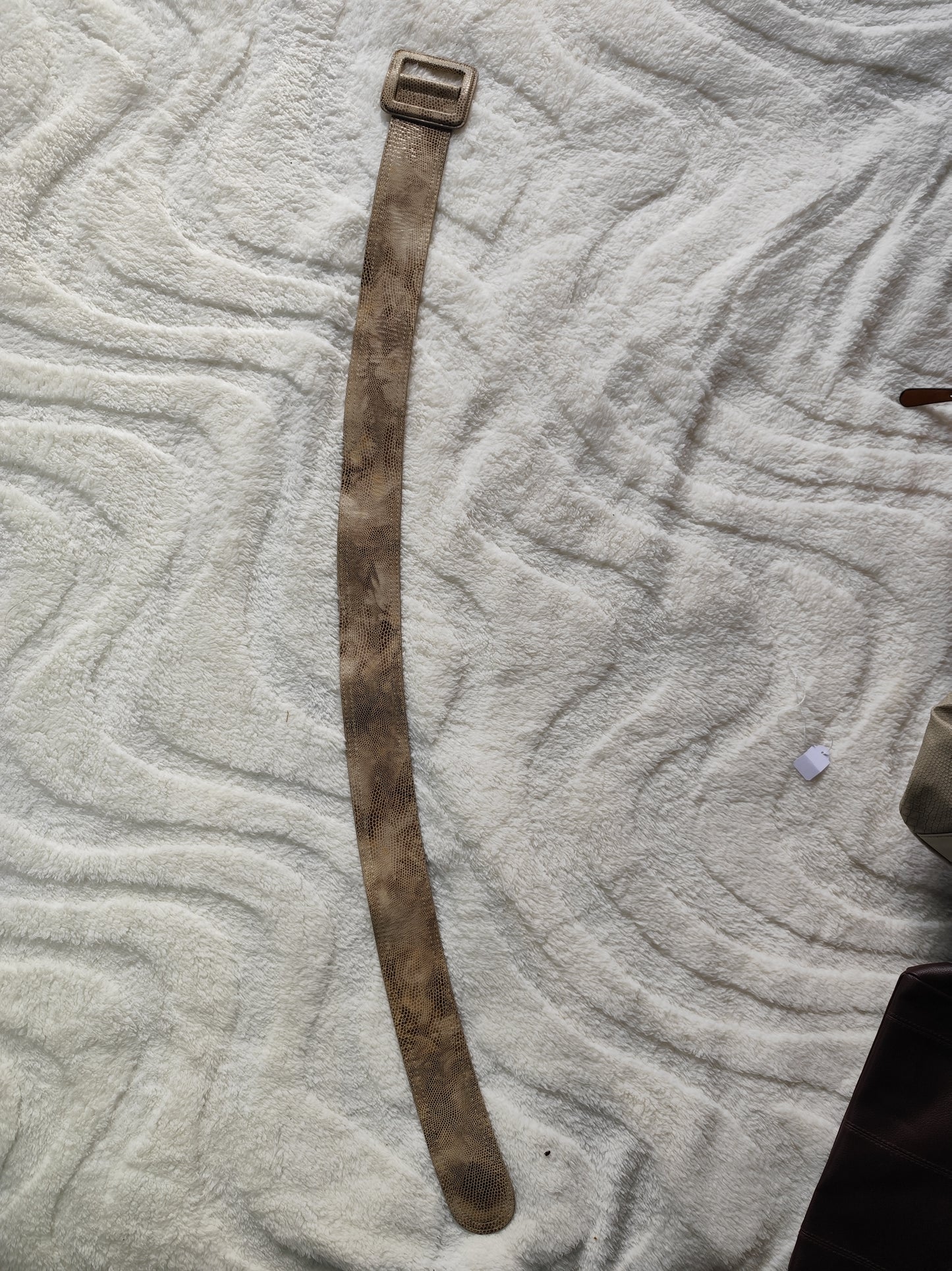 Ceinture large  effet python – Gérard Darel – Made in France –  85 cm