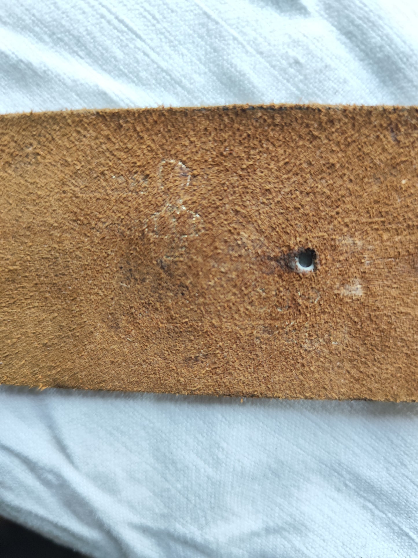Ceinture vintage en cuir tressé marron - 90 cm