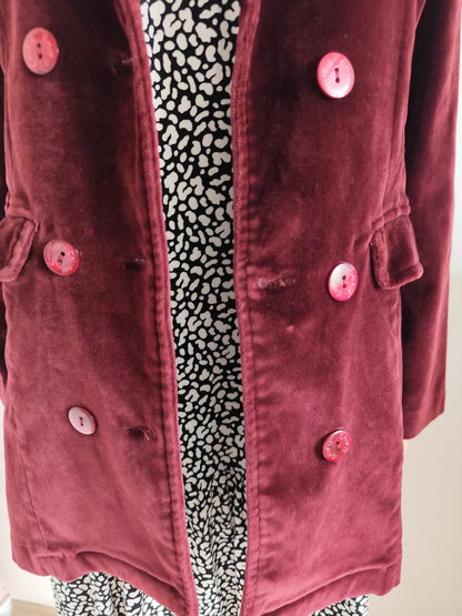 Veste en velours bordeaux Boutique Chipie vintage – taille M 38/40