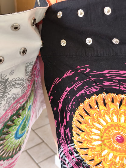 Jupe réversible Coton du Monde motifs mandalas - Taille unique