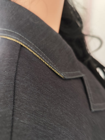 Blazer en denim noir – Christine Laure – T. 40
