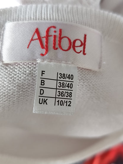 ✨ Cardigan Ajourné Afibel – Blanc Élégant – Taille 38/40