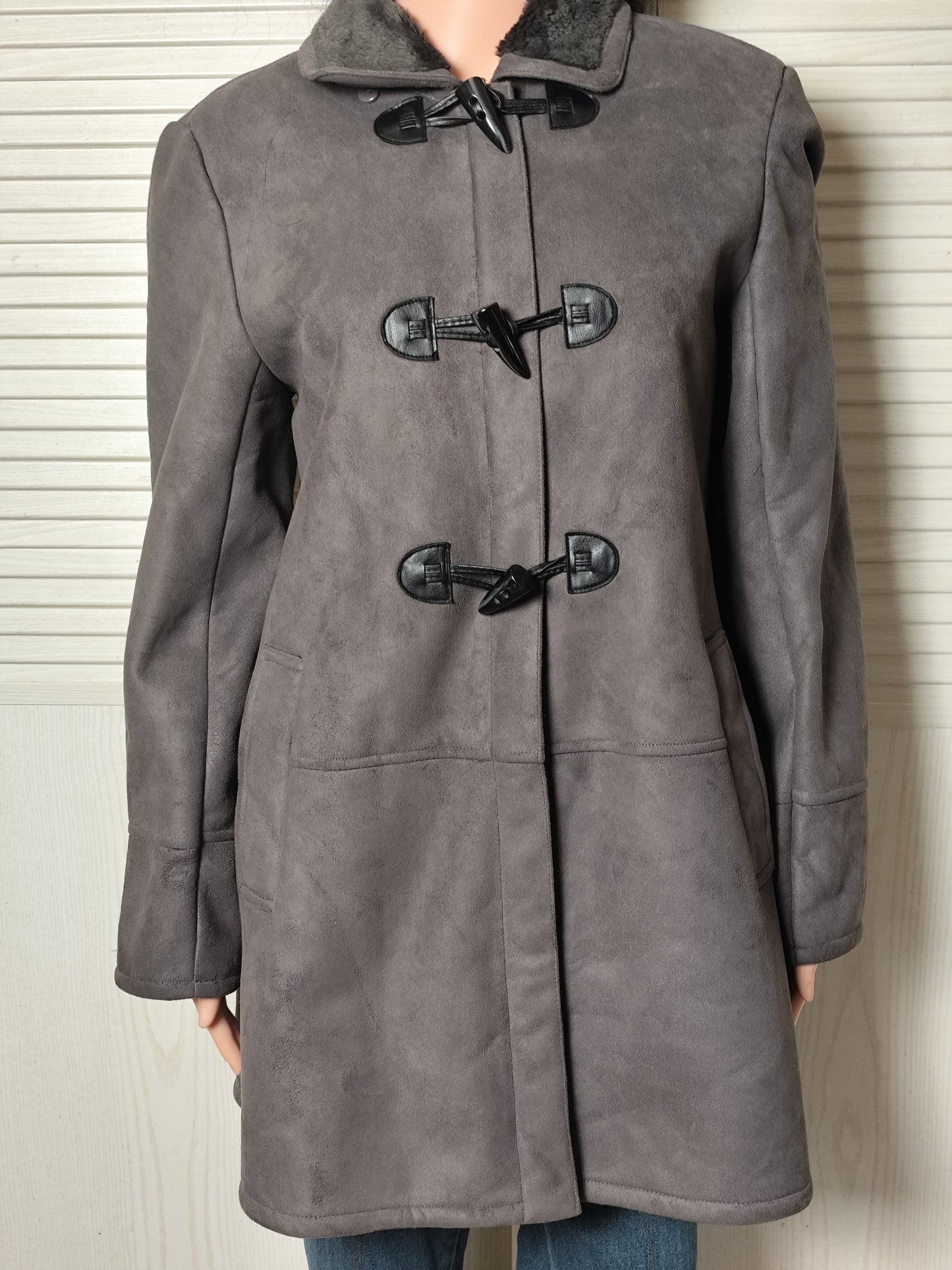 Manteau gris à brandebourgs – DPM by Depech Mod – Taille 42