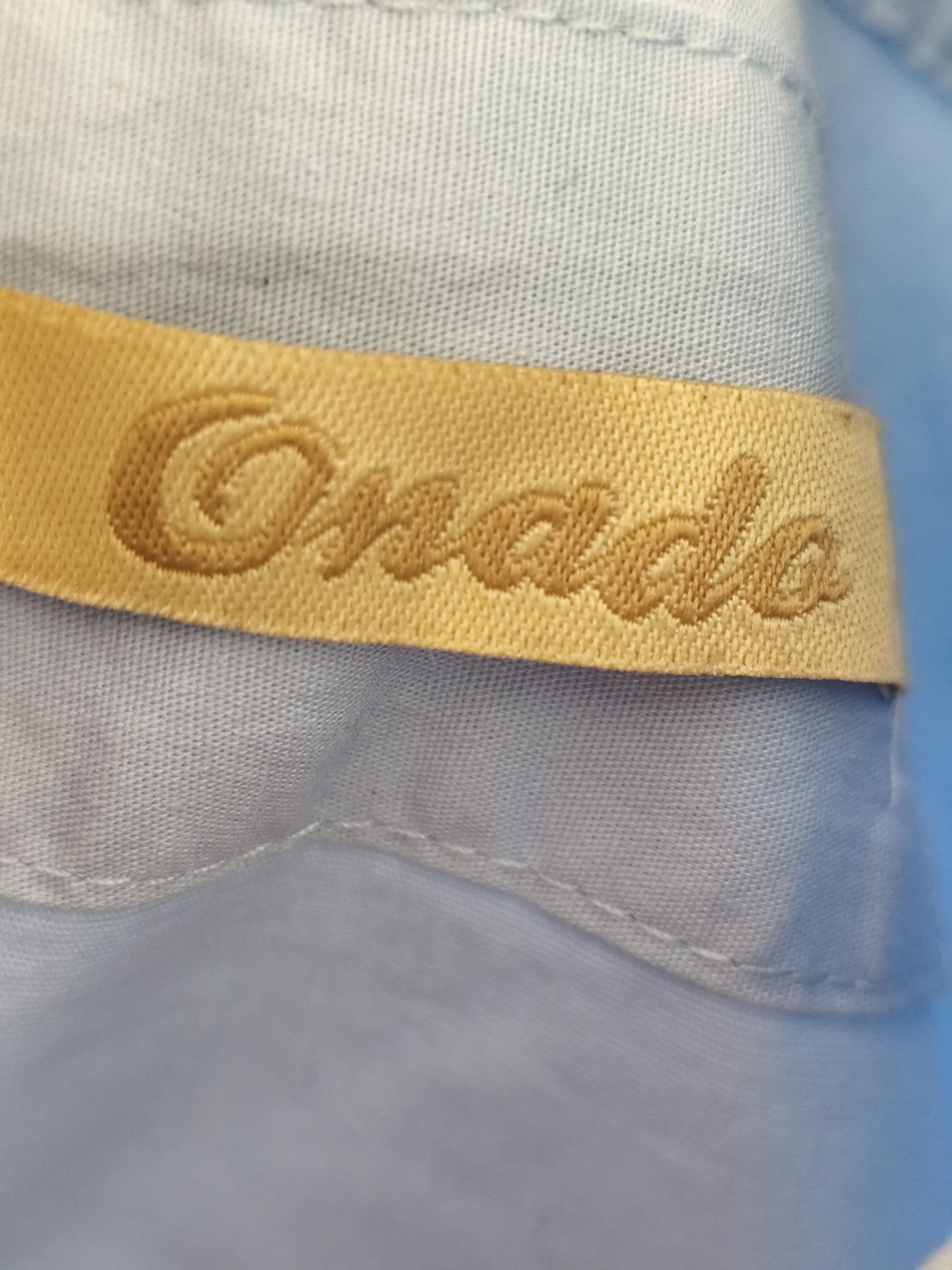 Chemise bleu ciel  Onado col perlé - Taille 38