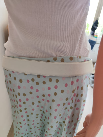 Ceinture blanche en cuir pleine fleur – Taille 95 cm